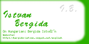 istvan bergida business card